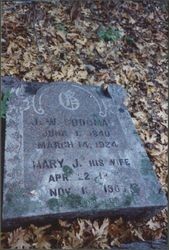 Tombstones at Faught Cemetery