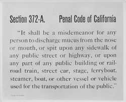 San Francisco ferry boat rule signs, San Francisco, California, 1940