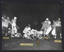 Petaluma Leghorns beat Castlemont Cavaliers 25-12, Petaluma, California, Sept. 30, 1950