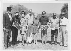 Miss Sonoma County with a group of people, Petaluma, California, 1969