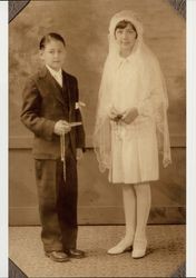 Portrait of Dorothy and George Tomasini First Holy Communion, May 26, 1929