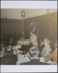 Alta Kerr and attendees at her retirement party, Santa Rosa, California, 1974