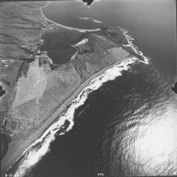 Looking south from Salmon Creek Beach along Bodega Head past Doran Beach--aerial views