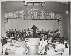 Quartet, quintet band performing at Village School, Santa Rosa, California, 1959