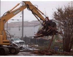 Demolition of the Hamilton Cabinet Shop at 401 Second Street, Petaluma, California, Nov. 28, 2005