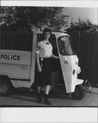 Meter Maid of the Petaluma Police Department, Petaluma, California, 1955