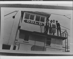 Group aboard the Steamer Gold, Petaluma, California(?), about 1935