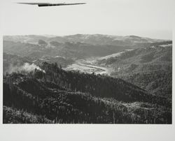 View of the Russian River and surrounding hills