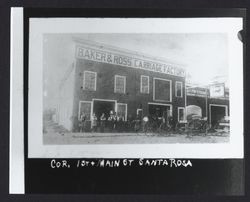 Carriage makers at Baker & Ross displaying their wares