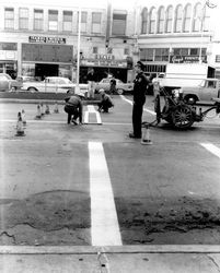 Construction work on Main Street, Petaluma