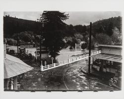 Views of Guerneville Bridge during the flood of 1937