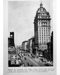 Market St., showing Call Bldg., Palace Hotel and Chronicle Bldg., San Francisco, Cal. before the fire of April 18, 1906