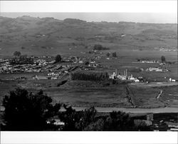 View from Petaluma Golf and Country Club east across Petaluma River, Petaluma, California, 1970