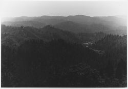 View of Guerneville from Gilliam Ridge, Armstrong Redwoods State Reserve