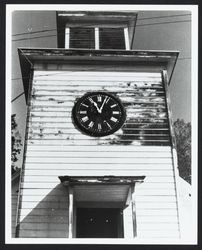 Church steeple and clock of the Preston Church, Preston, California, 1976