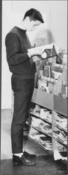 Students using materials in the library on Exchange Avenue