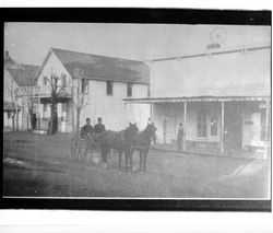 Buggy outside Cloverdale's first Post Office