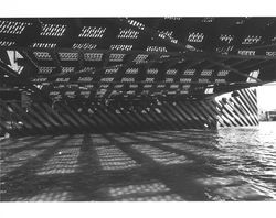 Underside of the D Street Bridge over the Petaluma River, Petaluma, California, about 1972