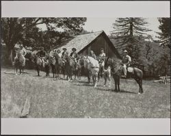 Redwood Rangers on the ride to Stewart Ranch, Mohrhardt Ridge Road, Cazadero, California, June 9, 1946