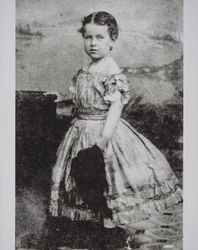 Portrait of a daughter of Daniel and Annie Alexis Brown, Petaluma, California, 1860s