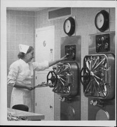 Interior view of Hillcrest Hospital, Petaluma, California, in 1957]