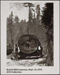 Korbel Mill tramway, Rio Nido, California, September 12, 1875