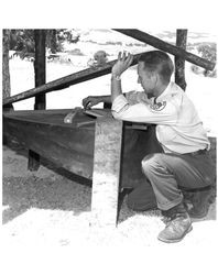 Rangers adjusting a vat at the Old Adobe, Petaluma, California, 1964