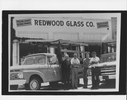 Redwood Glass Co, Petaluma, California, about 1956