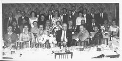 Petaluma Argus-Courier staff following a dinner party, Petaluma, California, about 1960