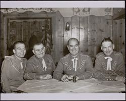 Installation of Redwood Rangers officers at Gori's Tavern on Main Street, Guerneville, California, 1953