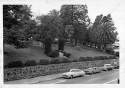 View of Hill Plaza Park and Petaluma Boulevard, Petaluma, California, 1958