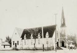 First Baptist Church, the church built of one tree, Santa Rosa, California, about 1910