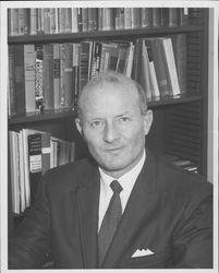 Portrait of Doctor Warren R. Tappin, Jr at Sonoma State College in December, 1965