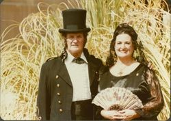 Portrait of Gene and Ed Vallejo at a "mock wedding", Sonoma, California, 1981