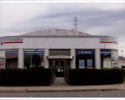 Auto World Building at 115 Petaluma Blvd. South, Petaluma, with fire station in the background, Sept. 25, 2001