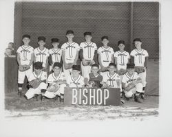 Little League team sponsored by Bishop Motors, Santa Rosa, California, 1960