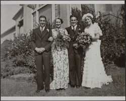 Spolini wedding portrait, 67 Raymond Avenue, Petaluma, California, September 23, 1934