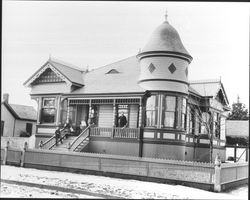 Henry Poehlman family and home after a snowstorm, Petaluma, California, 1897