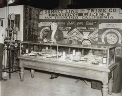 Sunset Line and Twine Company exhibit at the Sports Show in Chicago, Illinois, 1940s