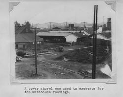 Site of the Poultry Producers of Central California warehouse, Petaluma, California, about 1938