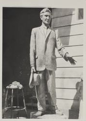 Sculpture of Luther Burbank at the Hall of Flowers at the Sonoma County Fair, Santa Rosa, California, 1966