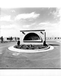Sign at entry to Valle Vista Mobilehome Park, Santa Rosa, California, 1971