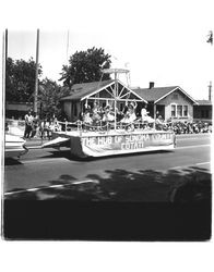 Cotati float in the Sonoma-Marin Fair Parade, Petaluma, California, July 1965