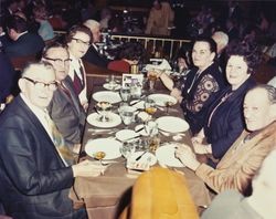 Jack and Mary Dei having dinner with friends at Harrah's Club in Reno, Nevada, 1972
