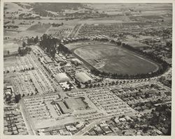 Aerial view of the Sonoma County Fairgrounds, Santa Rosa, California, 1957