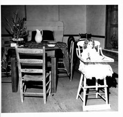 Views of the living quarters at the Petaluma Adobe, Petaluma, California, about 1967