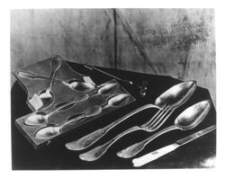 General Mariano Vallejo's silver serving set, Petaluma, California, 1973