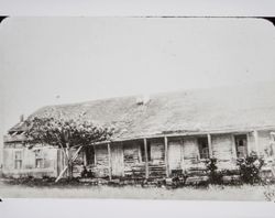 Dilapidated building in Fort Ross, California in the 1870s