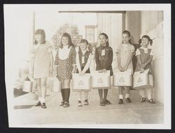 Camp Fire Girls selling candy in Sebastopol