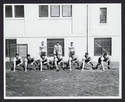 Leghorns pose, Petaluma, California, 1947